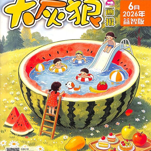大灰狼画报故事版+益智版（3-7岁幼儿）（订阅全年，每期$14.79 共12期$177）