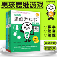 男孩的思维游戏书（智力谜题+数字游戏+益智迷宫 套装共3册）