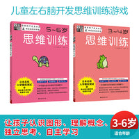 全脑开发：儿童左右脑开发思维训练游戏 3岁+（套装2册）