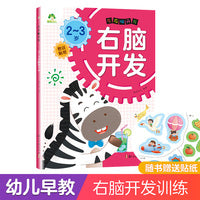 爱德少儿 左右脑开发2~3岁右脑开发 幼儿脑力开发益智书籍思维训练