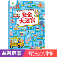 爱德少儿 专注力训练游戏书安全大迷宫  3-6岁益智游戏思维逻辑训练宝宝左右脑开发走迷宫 专注力培养游戏书