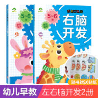 爱德少儿 左右脑开发5~6岁2册 儿童潜能开发左右脑训练5-6岁益智游戏儿童思维逻辑专注力训练书籍
