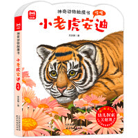 神奇动物触摸书小老虎安迪0-3-6-8岁 超厚纸板模真触摸材料，体会柔软粗糙光滑等感觉，刺激孩子的触摸发育，用小手感受真实的大自然儿童睡前阅读图画书