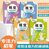 视觉注意力思维能力训练游戏书全4册 儿童左右脑开发启蒙益智早教游戏书培养孩子的视觉记忆注意力