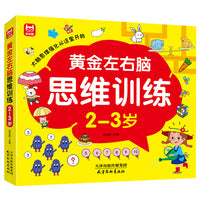 黄金左右脑思维训练开发2-3岁 儿童全脑智力开发关键题逻辑思维训练益智游戏测试题 幼儿园大班宝宝智力潜能开发启蒙认知早教书