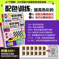 套装2册 配色训练（上）+配色训练（下）两本书帮你解决色彩搭配问题的宝典秘籍 用大量训练提升配色水平 突破设计瓶颈