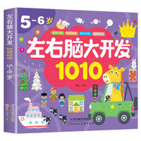 5-6岁左右脑大开发1010 儿童益智思维训练宝宝左右脑开发儿童早教图书全脑潜能开发游戏书中班大班幼儿园书籍