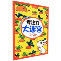 专注力大迷宫 2-3岁 婴幼儿大脑开发逻辑力反应力天天练思维启蒙逻辑锻炼 儿童智力开发趣味迷宫游戏书