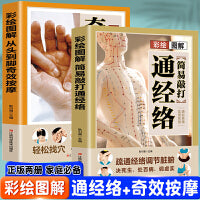 简易敲打通经络+从头到脚奇效按摩（全2册）彩绘图解 手法步骤清晰高清彩图易懂中医推拿对症穴位按摩快速入门书家庭医生中医养生书