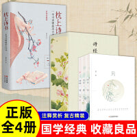 全4册 诗经正版全集风雅颂+枕上诗书 诗经原著完整版诗经全集译注赏析中国古诗词诗经楚辞取名大全集国学经典书籍文白对照诗经注