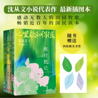 沈从文小说代表作 湘行散记  边城  湘西 从文自传 （罗雪村插图本 随书附赠4枚精美书签）
